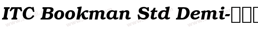 ITC Bookman Std Demi字体转换